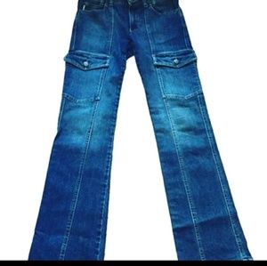 Authentic Burberry boot cut jeans made in italy